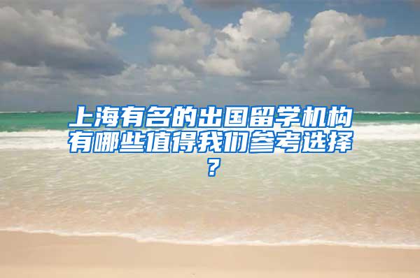 上海有名的出国留学机构有哪些值得我们参考选择？
