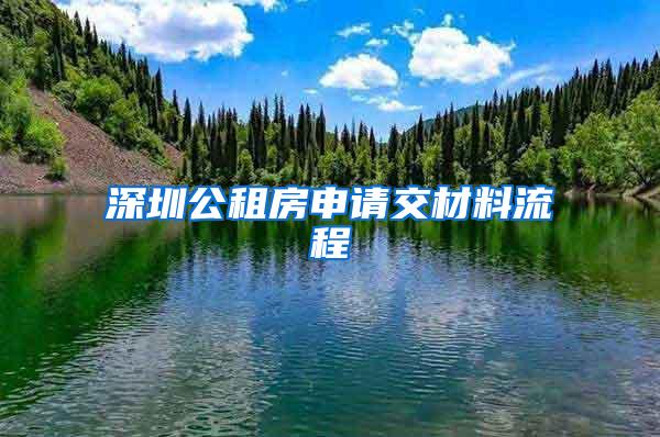 深圳公租房申请交材料流程