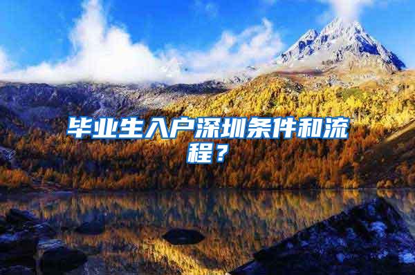 毕业生入户深圳条件和流程？
