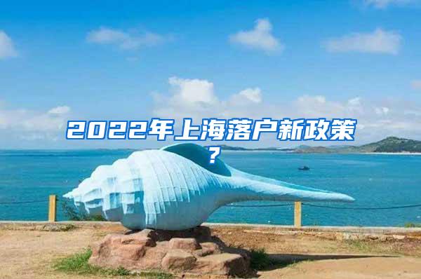 2022年上海落户新政策？
