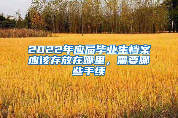 2022年应届毕业生档案应该存放在哪里，需要哪些手续