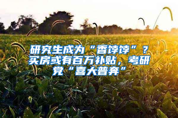 研究生成为“香饽饽”？买房或有百万补贴，考研党“喜大普奔”