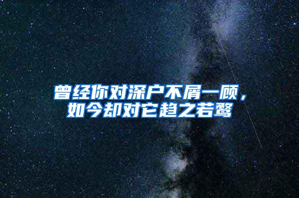 曾经你对深户不屑一顾，如今却对它趋之若鹜