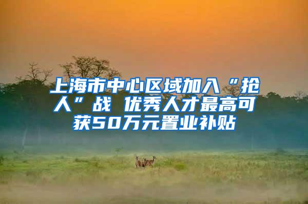 上海市中心区域加入“抢人”战 优秀人才最高可获50万元置业补贴