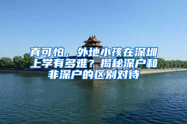 真可怕，外地小孩在深圳上学有多难？揭秘深户和非深户的区别对待