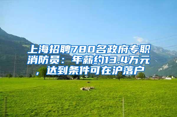 上海招聘780名政府专职消防员：年薪约13.4万元，达到条件可在沪落户