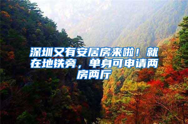 深圳又有安居房来啦！就在地铁旁，单身可申请两房两厅