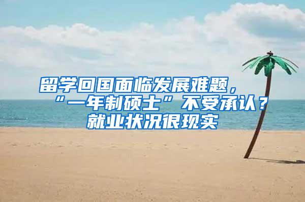 留学回国面临发展难题，“一年制硕士”不受承认？就业状况很现实