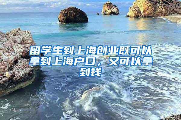 留学生到上海创业既可以拿到上海户口，又可以拿到钱