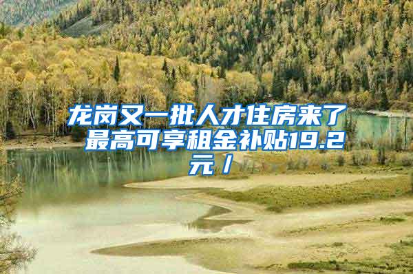 龙岗又一批人才住房来了 最高可享租金补贴19.2 元／㎡