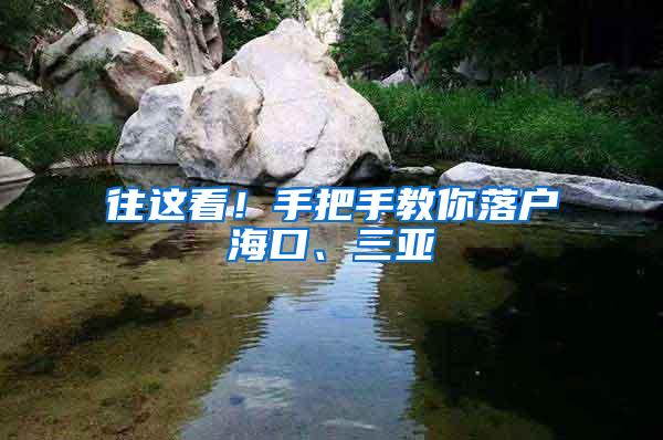 往这看！手把手教你落户海口、三亚→