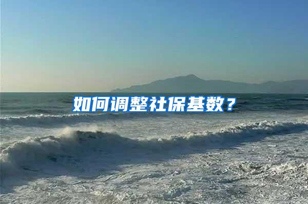 如何调整社保基数？