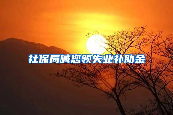 社保局喊您领失业补助金