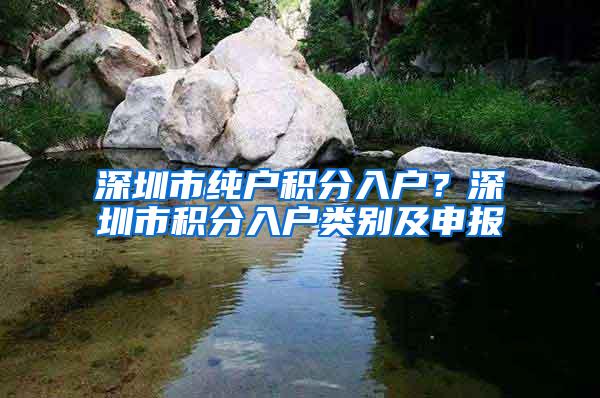 深圳市纯户积分入户？深圳市积分入户类别及申报