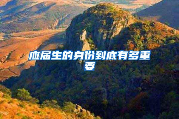应届生的身份到底有多重要