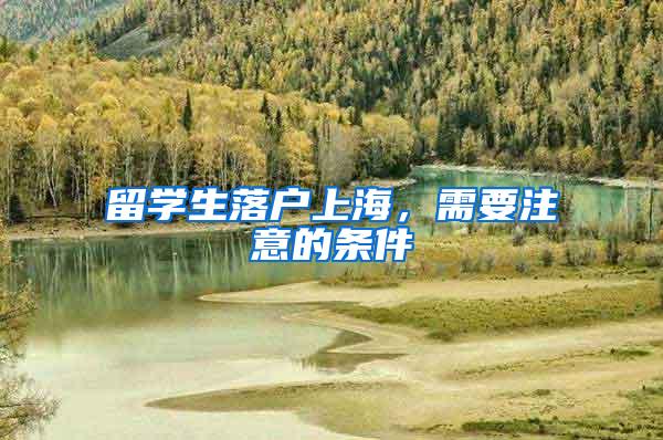 留学生落户上海，需要注意的条件