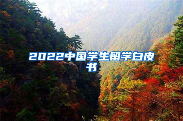 2022中国学生留学白皮书