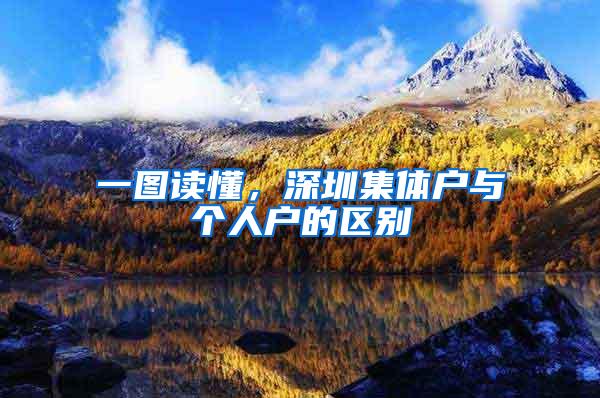 一图读懂，深圳集体户与个人户的区别