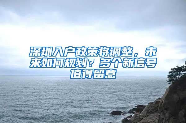 深圳入户政策将调整，未来如何规划？多个新信号值得留意