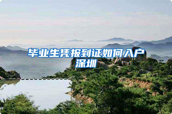 毕业生凭报到证如何入户深圳