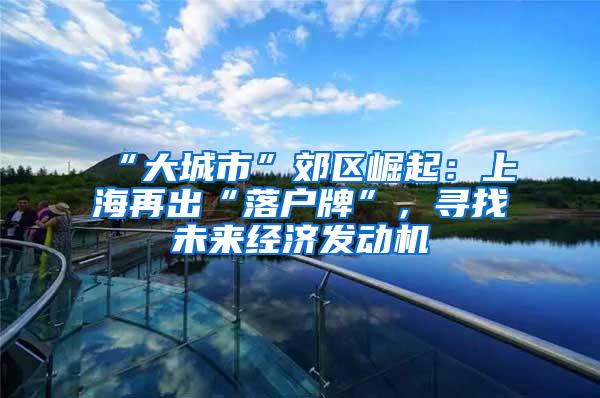 “大城市”郊区崛起：上海再出“落户牌”，寻找未来经济发动机
