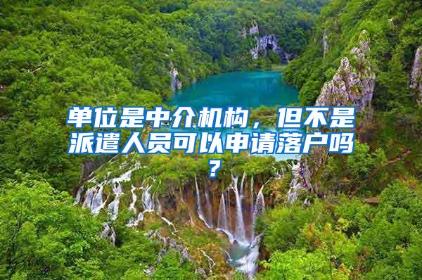 单位是中介机构，但不是派遣人员可以申请落户吗？