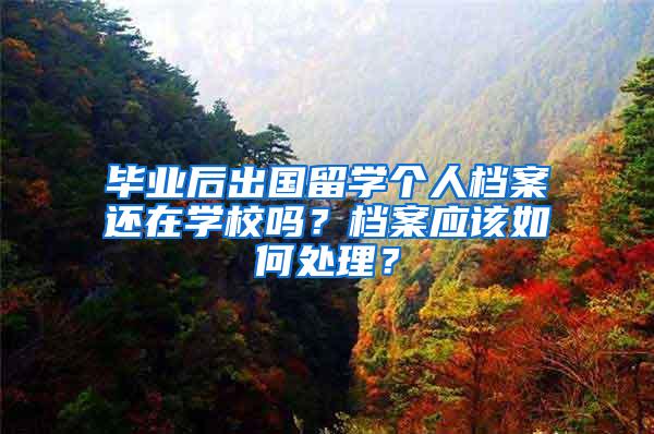 毕业后出国留学个人档案还在学校吗？档案应该如何处理？