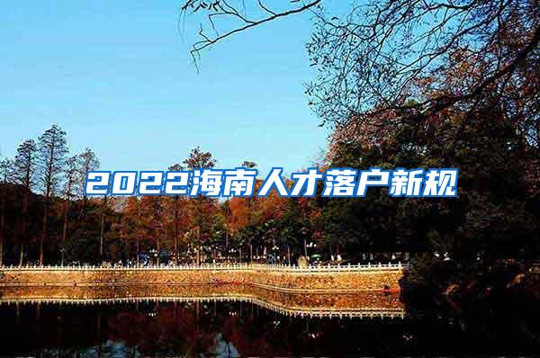 2022海南人才落户新规