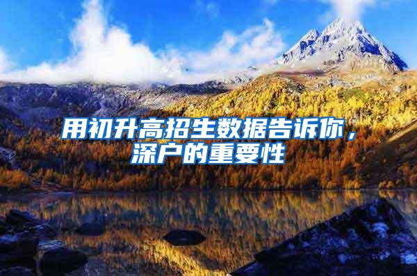 用初升高招生数据告诉你，深户的重要性