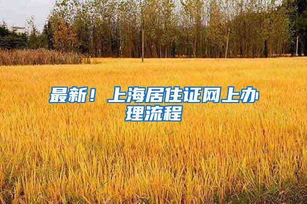 最新！上海居住证网上办理流程