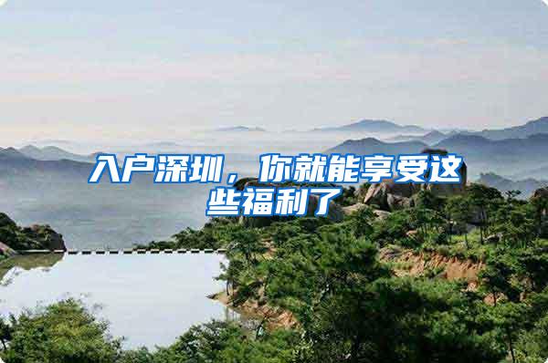 入户深圳，你就能享受这些福利了
