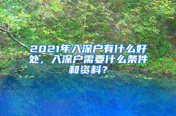 2021年入深户有什么好处，入深户需要什么条件和资料？