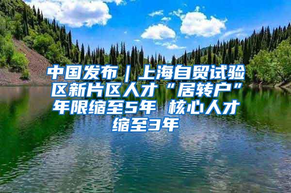 中国发布｜上海自贸试验区新片区人才“居转户”年限缩至5年 核心人才缩至3年