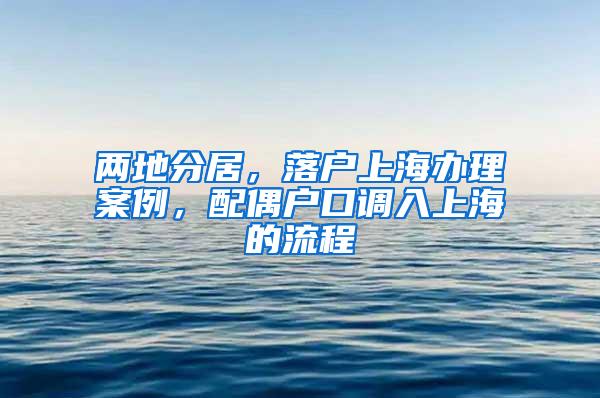 两地分居，落户上海办理案例，配偶户口调入上海的流程