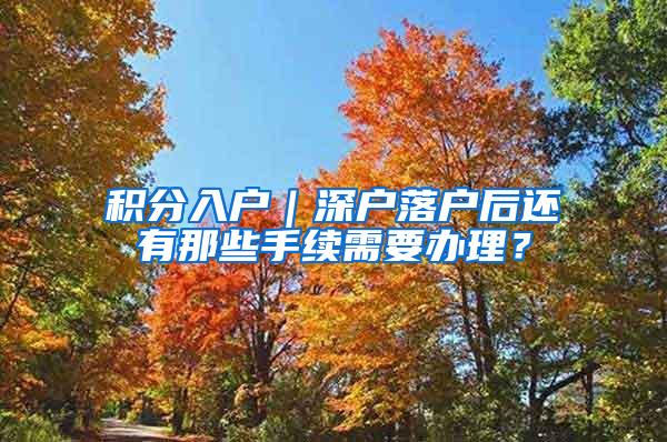 积分入户｜深户落户后还有那些手续需要办理？