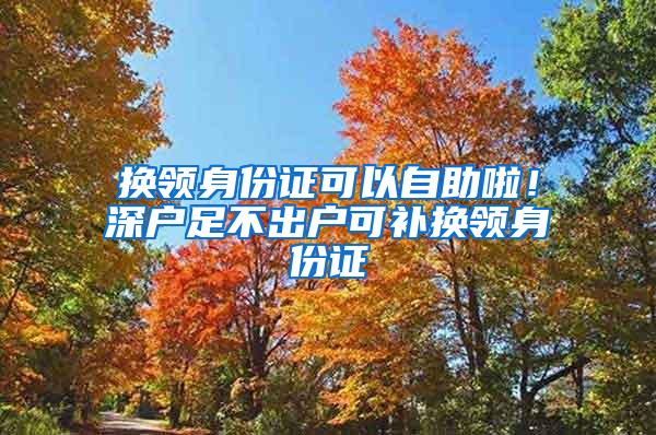 换领身份证可以自助啦！深户足不出户可补换领身份证