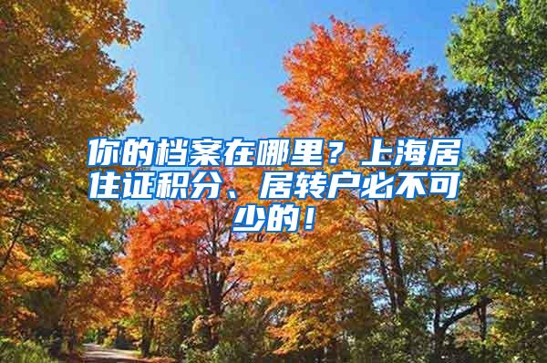 你的档案在哪里？上海居住证积分、居转户必不可少的！
