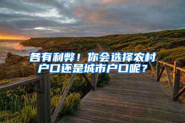各有利弊！你会选择农村户口还是城市户口呢？