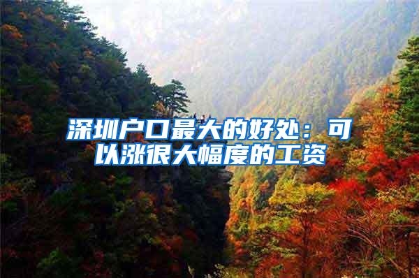 深圳户口最大的好处：可以涨很大幅度的工资