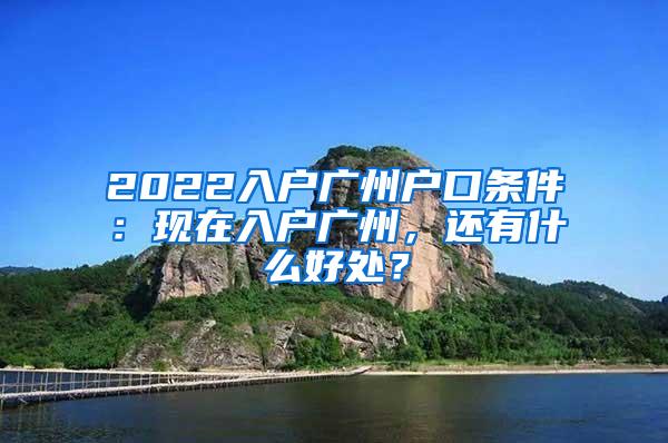 2022入户广州户口条件：现在入户广州，还有什么好处？