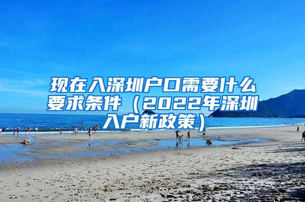 现在入深圳户口需要什么要求条件（2022年深圳入户新政策）