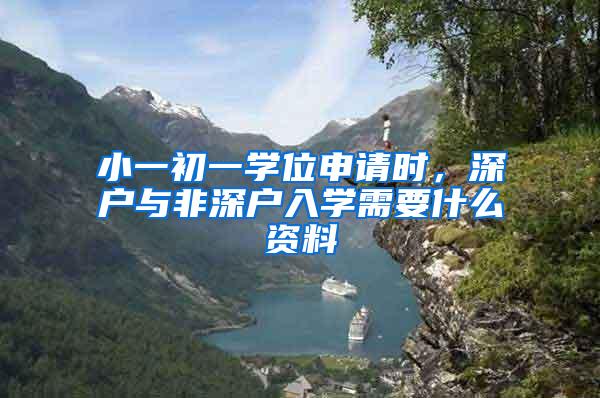 小一初一学位申请时，深户与非深户入学需要什么资料