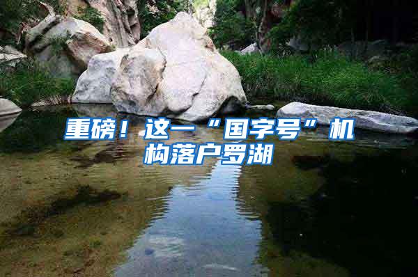 重磅！这一“国字号”机构落户罗湖