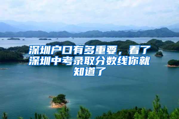 深圳户口有多重要，看了深圳中考录取分数线你就知道了