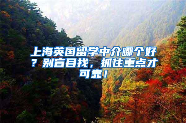 上海英国留学中介哪个好？别盲目找，抓住重点才可靠！