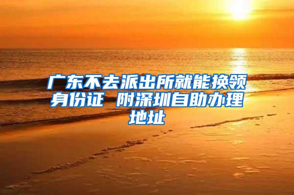 广东不去派出所就能换领身份证 附深圳自助办理地址