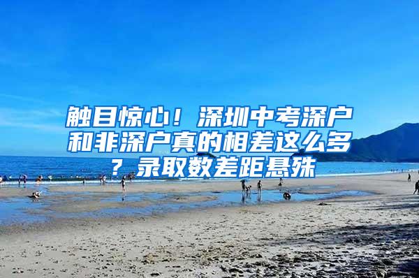 触目惊心！深圳中考深户和非深户真的相差这么多？录取数差距悬殊