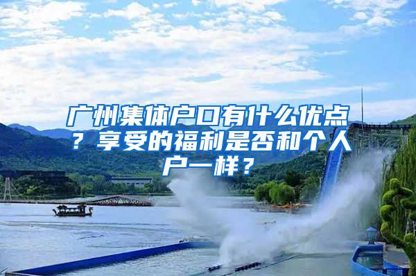 广州集体户口有什么优点？享受的福利是否和个人户一样？