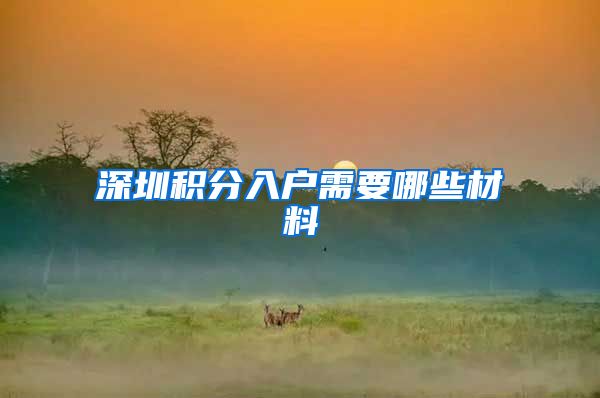 深圳积分入户需要哪些材料