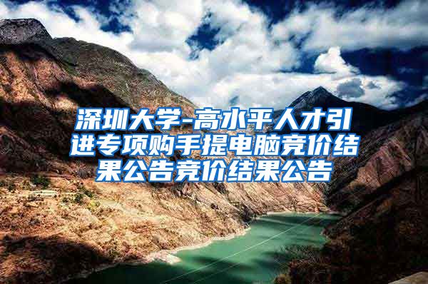 深圳大学-高水平人才引进专项购手提电脑竞价结果公告竞价结果公告